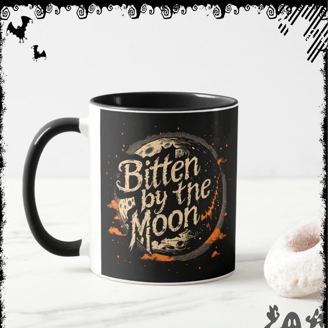 Caneca Mordido pela Lua | ExDesigner | Halloween (Criador carregado)