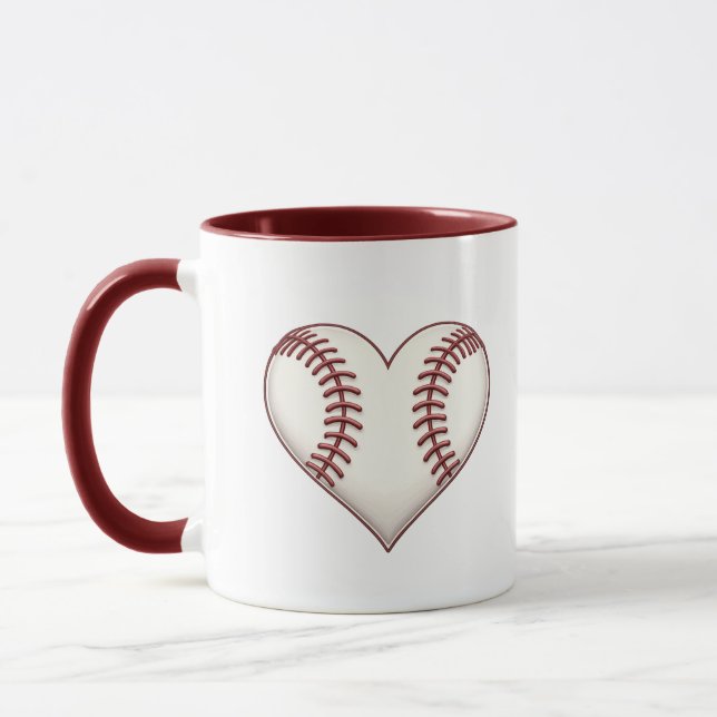 Caneca Morning Fuel Baseball Heart Mug (Esquerda)