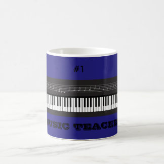CANECA MORPHING DA MÚSICA AZUL DO PIANO DA