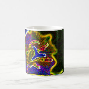 Caneca morphing da tulipa abstrata