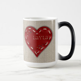 Caneca Morphing grande personalizada com coração