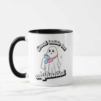 Caneca Morto Mas Cute Caffeinado Ghost Halloween