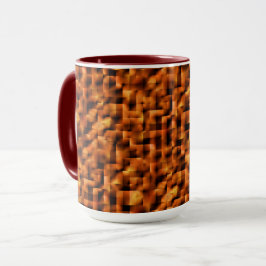 Caneca Mosaico com manchas de declive vermelho-laranja pr
