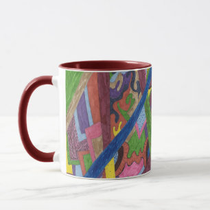 Caneca "Mosaico Cross Roads" Abstrato Art