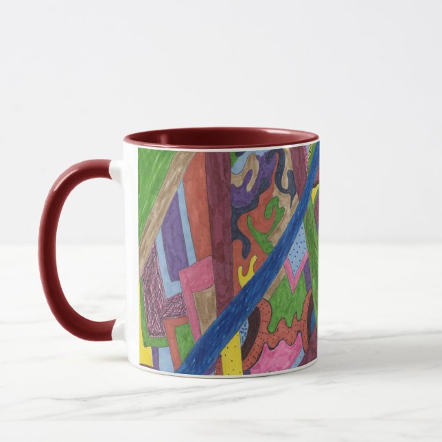 Caneca "Mosaico Cross Roads" Abstrato Art (Esquerda)