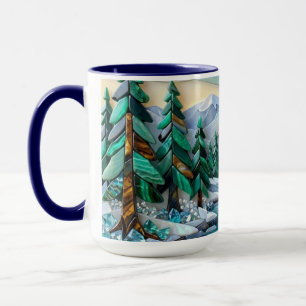 Caneca Mosaico de Pedras Preciosas de Vidro Colorido Cena