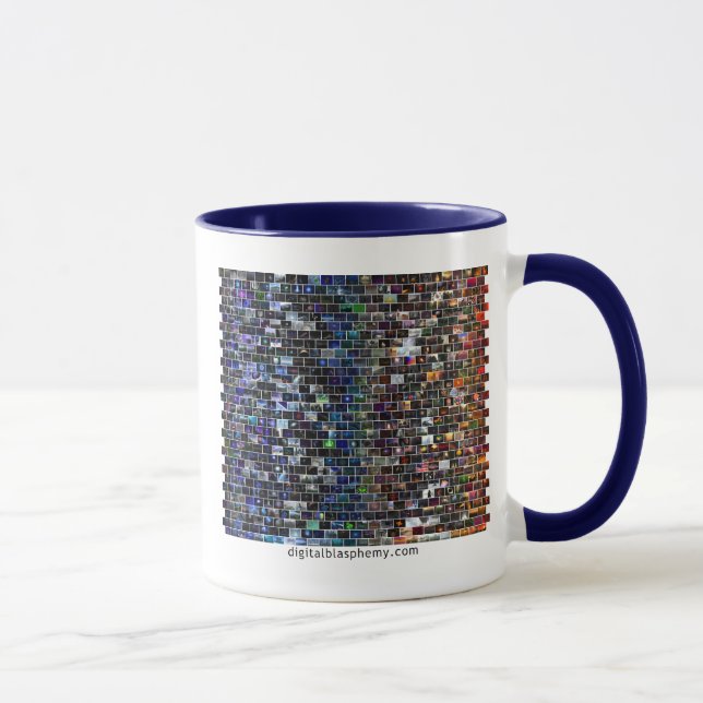Caneca Mosaico do espectro da blasfémia de Digitas (Direita)