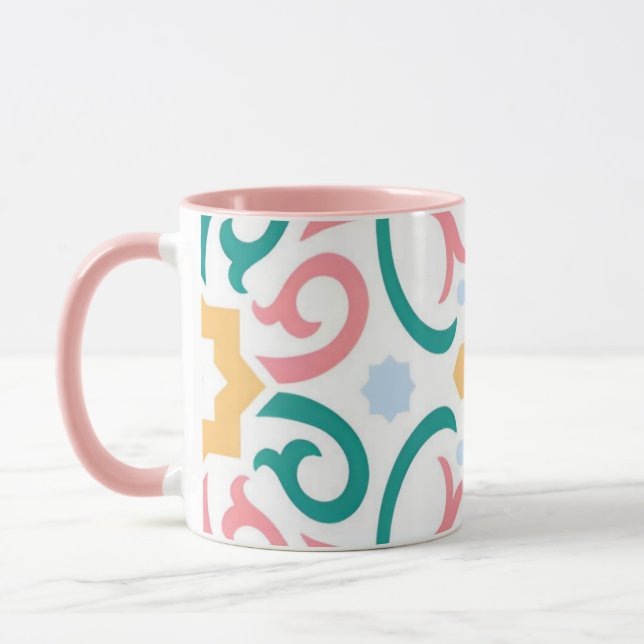 Caneca Mosaico/pastel/primavera (Esquerda)