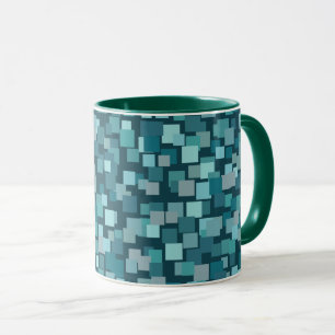 Caneca Mosaico Retro Azul