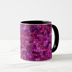 Caneca Mosaico Roxo Rosa 