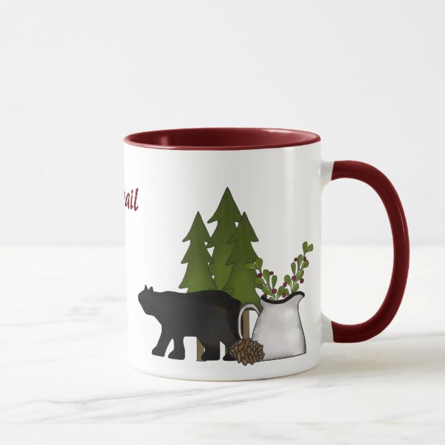 Caneca Mose de montanha personalizada e mug de urso (Direita)