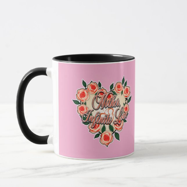 Caneca Mother Infinite Love – Floral Typography (Esquerda)
