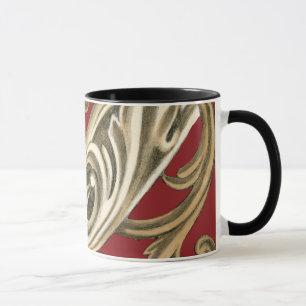 Caneca Motif Botânico Elegante com Folhagem Tan