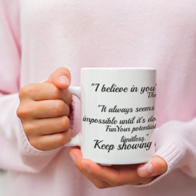 Caneca Motivação acredito em você (Criador carregado)