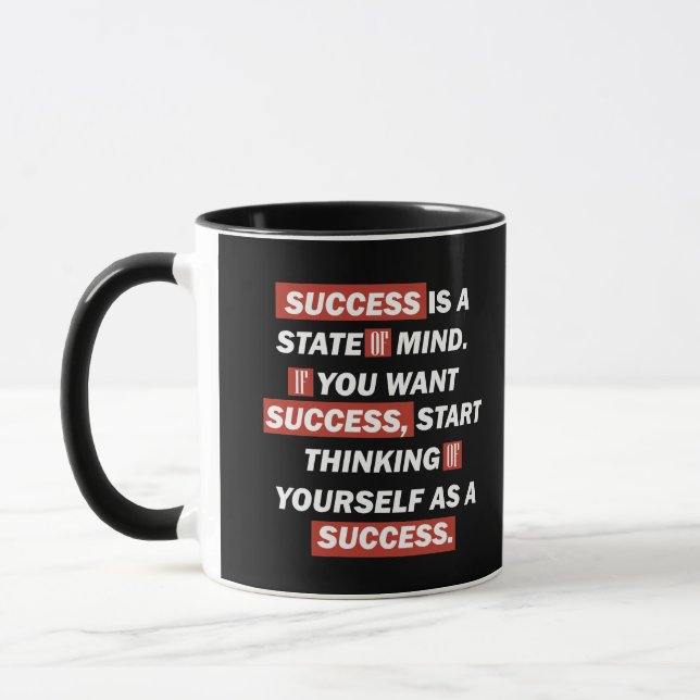 Caneca Motivação cita sucesso na vida (Esquerda)