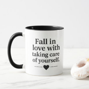 Caneca Motivação da Tipografia Diária de Autoatendimento