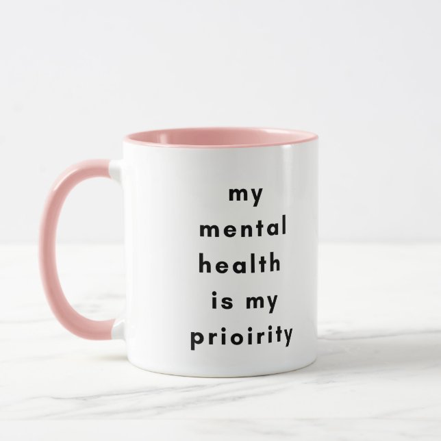 Caneca Motivacional de Saúde Mental para AutoAmor (Esquerda)