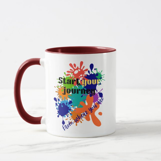 Caneca Motivacional Inicie Sua Jornada | Black Fri (Esquerda)