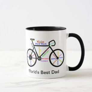 Caneca Motivational Words Bike, melhor Pai do ciclo