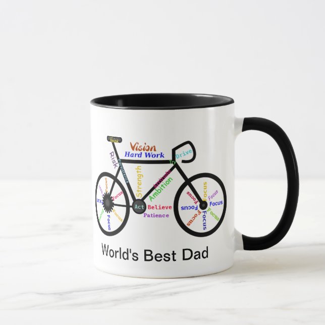 Caneca Motivational Words Bike, melhor Pai do ciclo (Direita)
