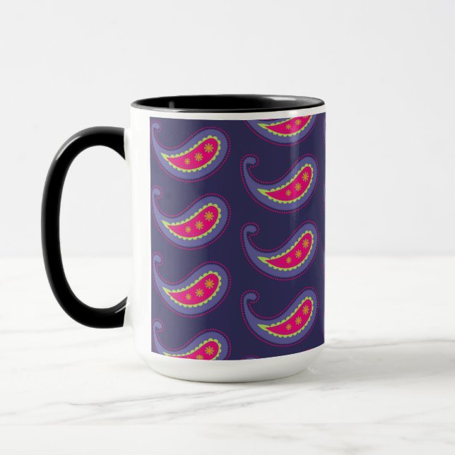 Caneca Motivo Floral Boho Ornamental (Esquerda)