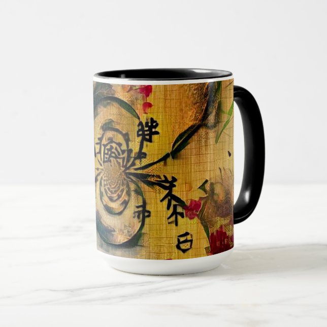 Caneca Motivo japonês (Frente Esquerda)