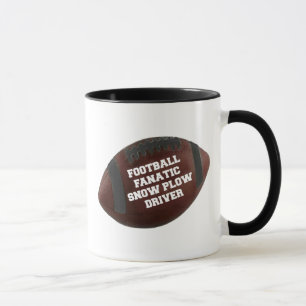 Caneca Motorista fanático do arado de neve do futebol