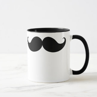 Caneca Moustache engraçado preto Stache do bigode do