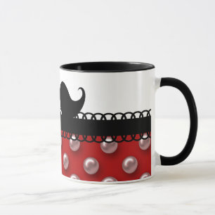 Caneca Moustache retro do bigode do guiador