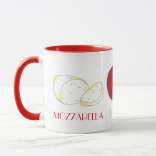 Caneca Mozzarella Tomato Basil - Cozinhar italiano