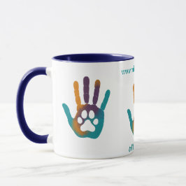 Caneca MPA One Voice Paw Print in Hand Impressão Coffee M