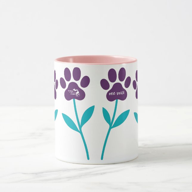 Caneca MPA Tulip Paw Imprime Mugs de Café (Centro)
