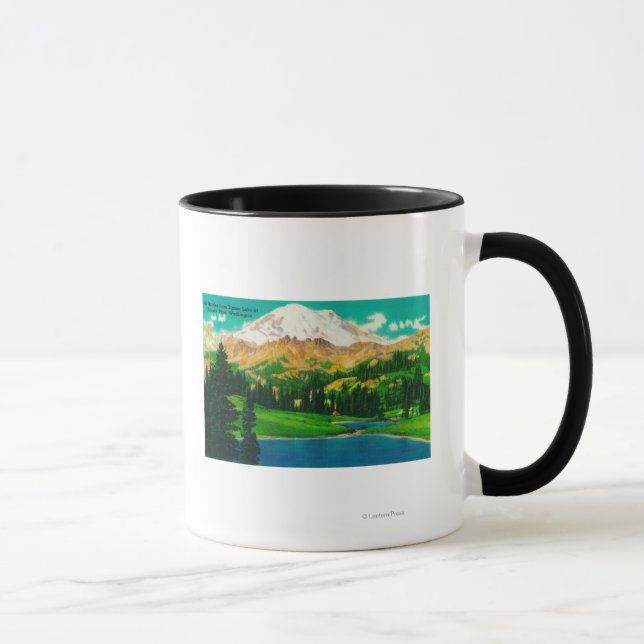 Caneca Mt. Rainier, do Lago Tipsoo, na Passagem Chinook (Direita)