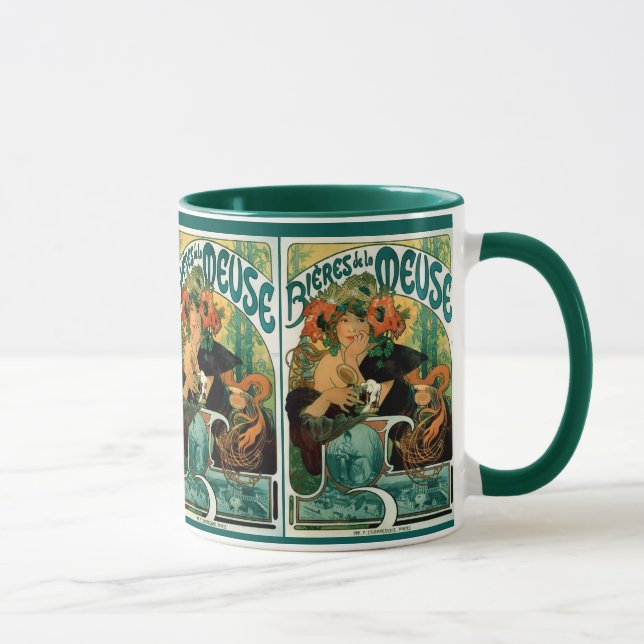 Caneca Mucha Art Nouveau: Bieres de la Meuse (Direita)