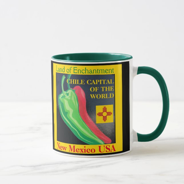 Caneca Mudança da Taça do Café Vermelho ou Verde do Chile (Direita)