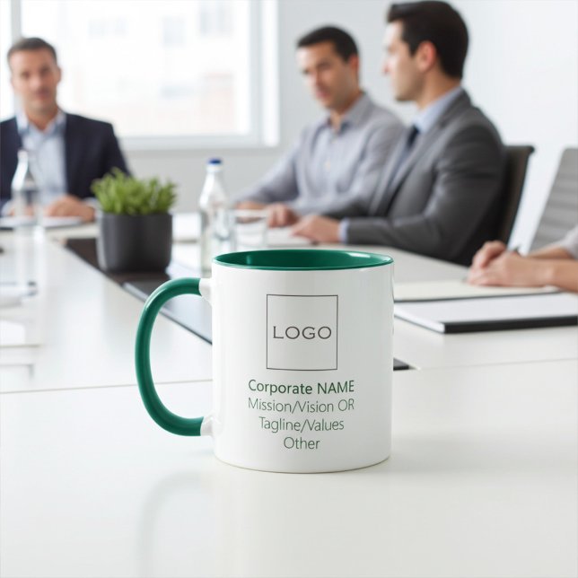 Caneca Mudança Verde personalizada do logotipo da empresa (Criador carregado)