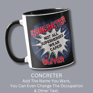 Caneca Mudar Nome Texto, CONCRETER, Nem Todos os Super-He