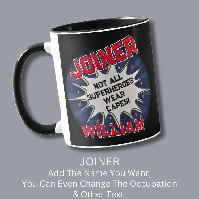 Caneca Mudar Texto, JOINER Nem Todos os Super-Heróis (Criador carregado)
