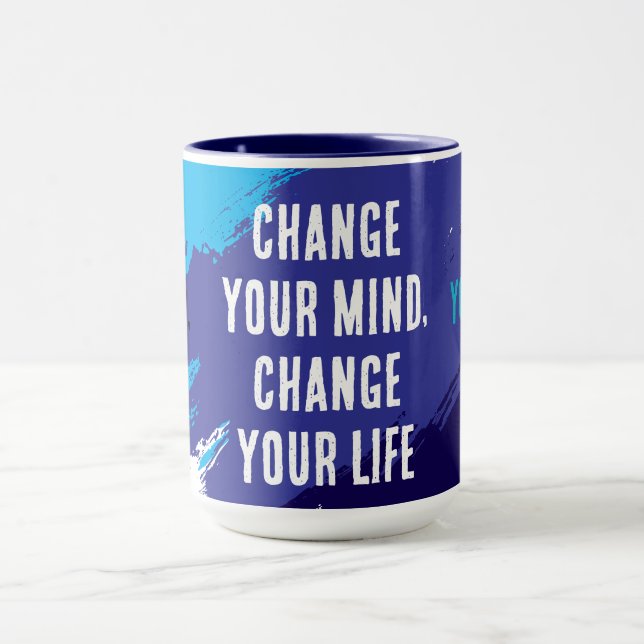 Caneca Mude Sua Mente, Mude Sua Vida (AZUL) (Centro)