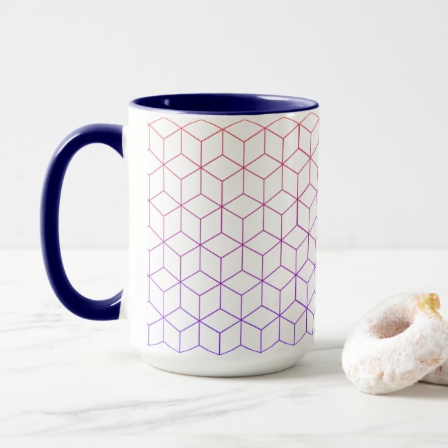 Caneca Mug Abstrato modular (Com Donut)