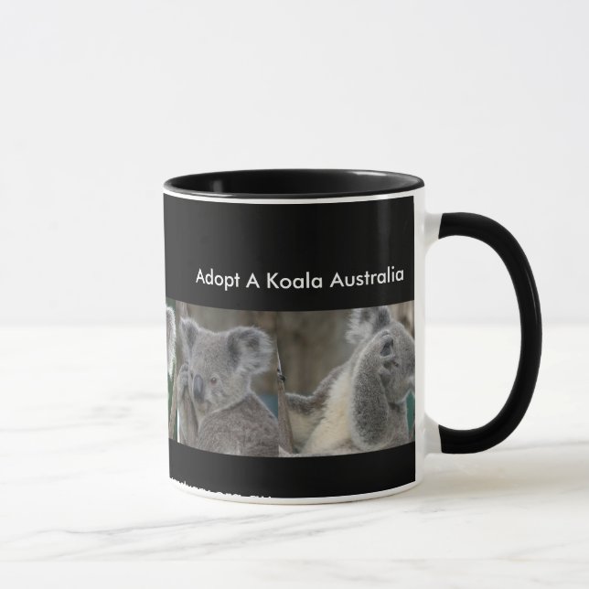Caneca Mug Adota Criança De Vida Selvagem De Koala Austrá (Direita)
