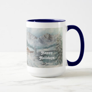 Caneca Mug Ann Hayes Pintando Sonho de Neve Bávaro