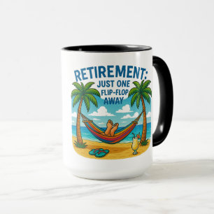 Caneca ☕ Mug: "Aposentadoria: apenas um Sacudir de salto"