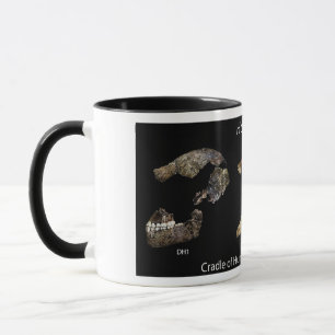 Caneca Mug apresentando crânios Homo naledi