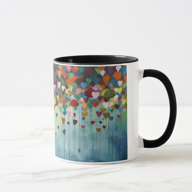 Caneca Mug art abstrait coeur (Direita)