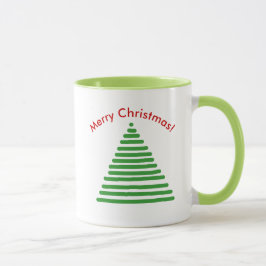 Caneca Mug - Árvore de Natal com texto curvo