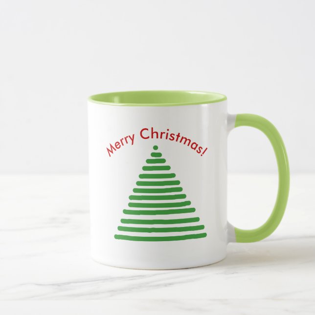 Caneca Mug - Árvore de Natal com texto curvo (Direita)