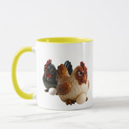 Caneca Mug avec deux poules pas trop sympas.