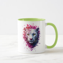 Caneca Mug avec portrait stylisé d'un félin