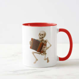 Caneca Mug avec un squelette au rythme de la musique.